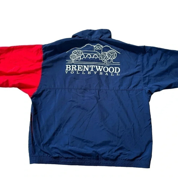 Vintage Sandsnake Brentwood Volleyball Nylon Windbreaker Size Small - Picture 3 of 5